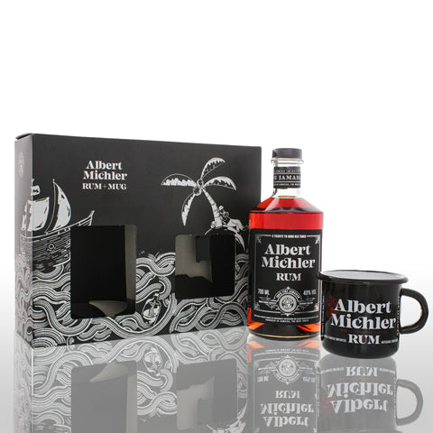 Albert Michler's Jamaican Artisanal Dark Rum 40% 0,7L inkl. Tin Cup black - Geschenkset