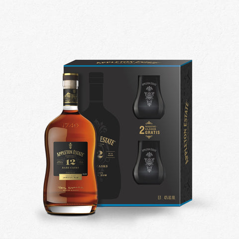 Appleton Estate Rare Blend 12YO inkl. 2 Gläsern 43% 0,7L - Geschenkset