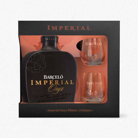 Barceló Imperial Onyx 38% 0,7L inkl. 2 Gläsern - Geschenkset