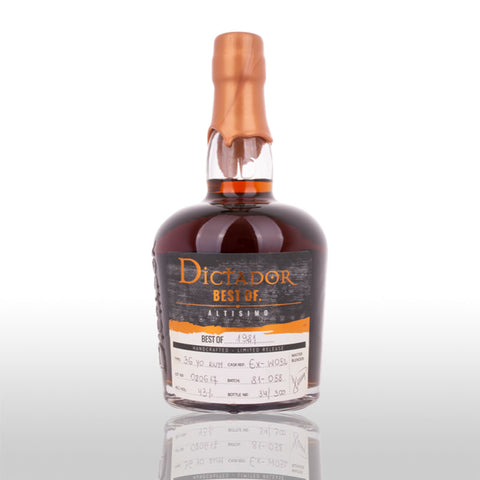 Dictador Best of 1981 Altisimo Colombian Rum Ltd. Release 43% 0,7L