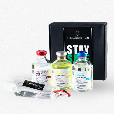 The Scientist - Stay Safe Pack 37-43% 15ml + Handdesinfektion