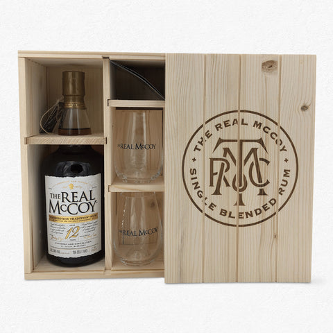 The Real McCoy 12YO Prohibition Edition 50% 0,7L inkl. 2 Gläsern - Geschenkset